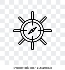 Compass vector icon isolated on transparent background, Compass logo concept