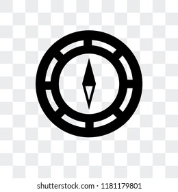 Compass vector icon isolated on transparent background, Compass logo concept
