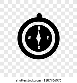 Compass vector icon isolated on transparent background, Compass transparency logo concept