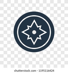 Compass vector icon isolated on transparent background, Compass transparency logo concept