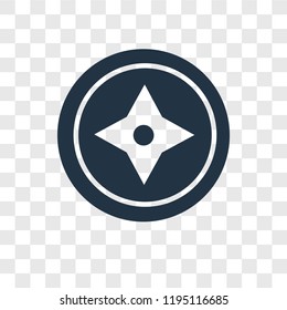 Compass vector icon isolated on transparent background, Compass transparency logo concept