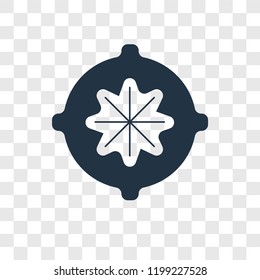 Compass vector icon isolated on transparent background, Compass transparency logo concept