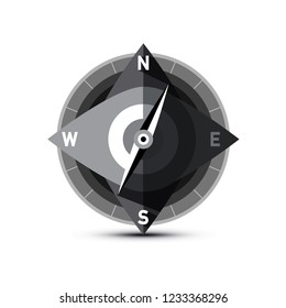 Compass Vector Icon Isolated on White Background