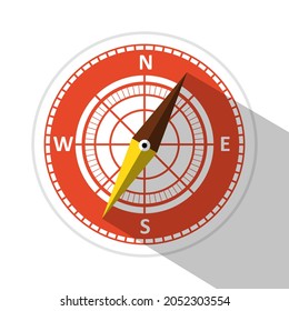 Compass vector icon isolated on white background