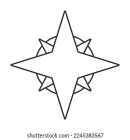 Compass vector icon. Line sign for mobile concept and web design. Symbol, logo illustration. Vector graphics