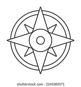 Compass vector icon. Line sign for mobile concept and web design. Symbol, logo illustration. Vector graphics