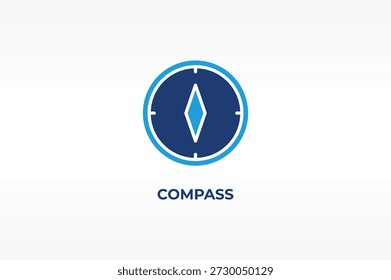 COMPASS, Vektor, Symbol oder Logo-Zeichen, einzelne Symbolgrafik