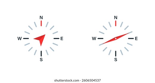 Compass. Compass vector icon. Compass logo. Stock Vector