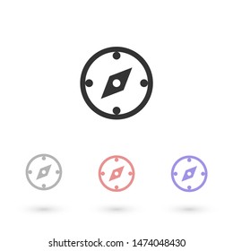 Compass Vector icon . Lorem Ipsum Illustration design