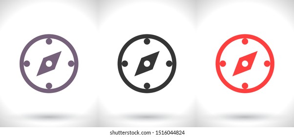 Compass Vector icon . Lorem Ipsum Illustration design