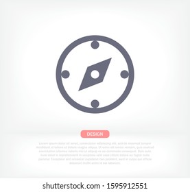 Compass Vector icon . Lorem Ipsum Illustration design