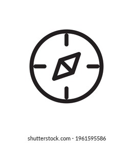 Compass vector icon. Navigation sign.
