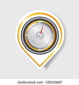 Compass vector Icon. navigation and traveling sign. travel icon