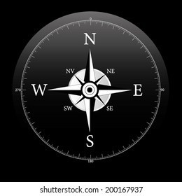 Compass vector Icon. navigation and traveling sign. travel icon