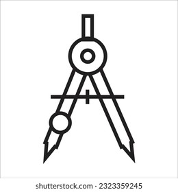 compass vector icon new line 