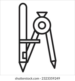 compass vector icon new line 