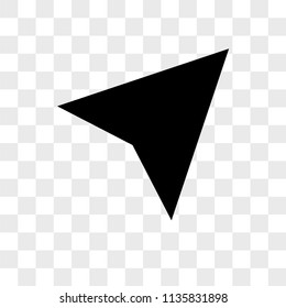 Compass vector icon on transparent background, Compass icon