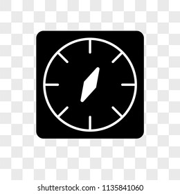 Compass vector icon on transparent background, Compass icon