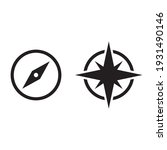 Compass vector icon on white background