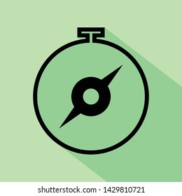 Compass vector icon on white background. Compass modern icon for graphic and web design.