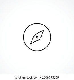 compass vector icon on white background