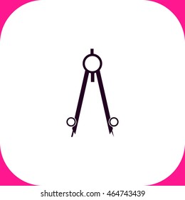 Compass vector icon on white background.