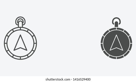 Compass vector icon sign symbol