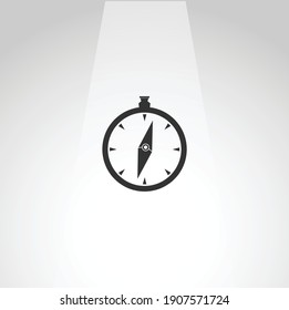 compass vector icon, compass simple isolated icon