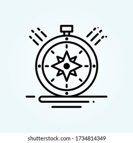 compass vector icon style illustration. Startup and new business symbol EPS 10