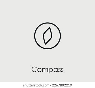 Compass vector icon. Symbol in Line Art Style for Design, Presentation, Website or Mobile Apps Elements, Logo. Compass symbol illustration. Pixel vector graphics - Vector