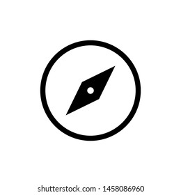 Compass vector icon template. Compass icons on white background.