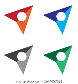 Compass Vector Icon two tone colour for maps 