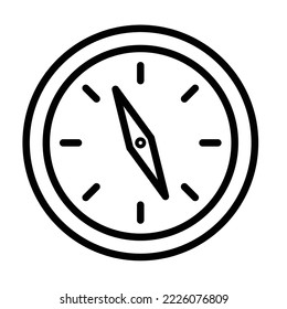 Compass Vector Icon which can easily modify or edit

