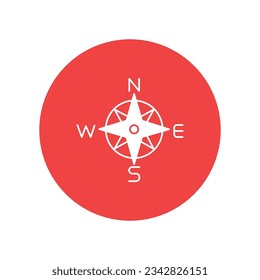 Compass vector icon which can easily modify or edit

