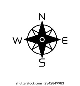 Compass vector icon which can easily modify or edit

