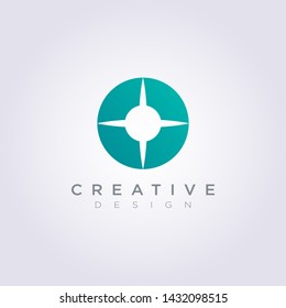 Compass Vector Illustration Design Clipart Symbol Logo Template.