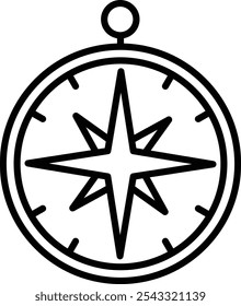 Compass Vector Illustration Detailed Icon