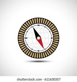 Compass vector illustration icon travel symbol