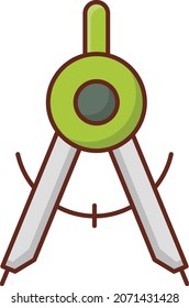 compass Vector illustration on a transparent background. Premium quality symbols. Vector Line Flat color  icon for concept and graphic design.