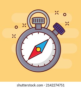 compass Vector illustration on a transparent background.Premium quality symmbols. vector line flat  icon for concept and graphic design.