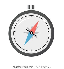 Compass vector illustration shows a navigational instrument to determine direction Compass can be used to find direction or as a metaphor for guidance