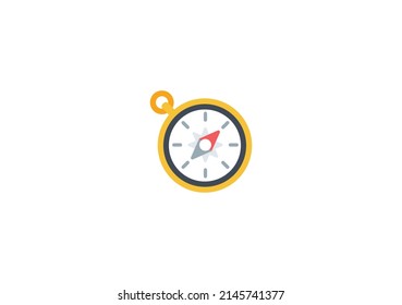 Compass Vector Isolated Emoticon. Compass Icon