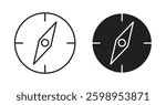 Compass vector line icon illustration collection.