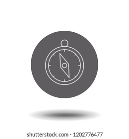 Compass Vector Line Icon. Outline concept for websites, infographic, mobile applications. Vector illustration on white background
