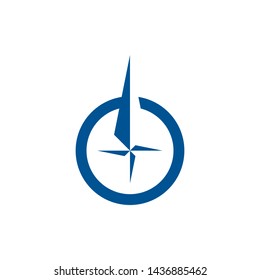 compass vector logo design illustration