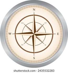 Compass vector made to look old and aged. Compass can be used as a travel logo.