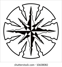 Compass vector on white background