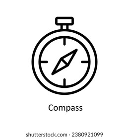 Kompass Vektorgrafik Design Illustration. Symbol auf weißem Hintergrund EPS10-Datei 