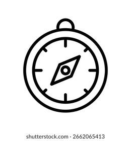 Compass Vector Outline Icon. EPS 10 File