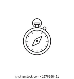 Compass  Vector Outline Icon Style Illustration. EPS 10 File 
